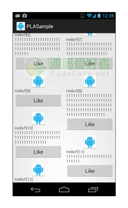 Android�ٲ���ʵ���»����� android_waterfall��������ͼ